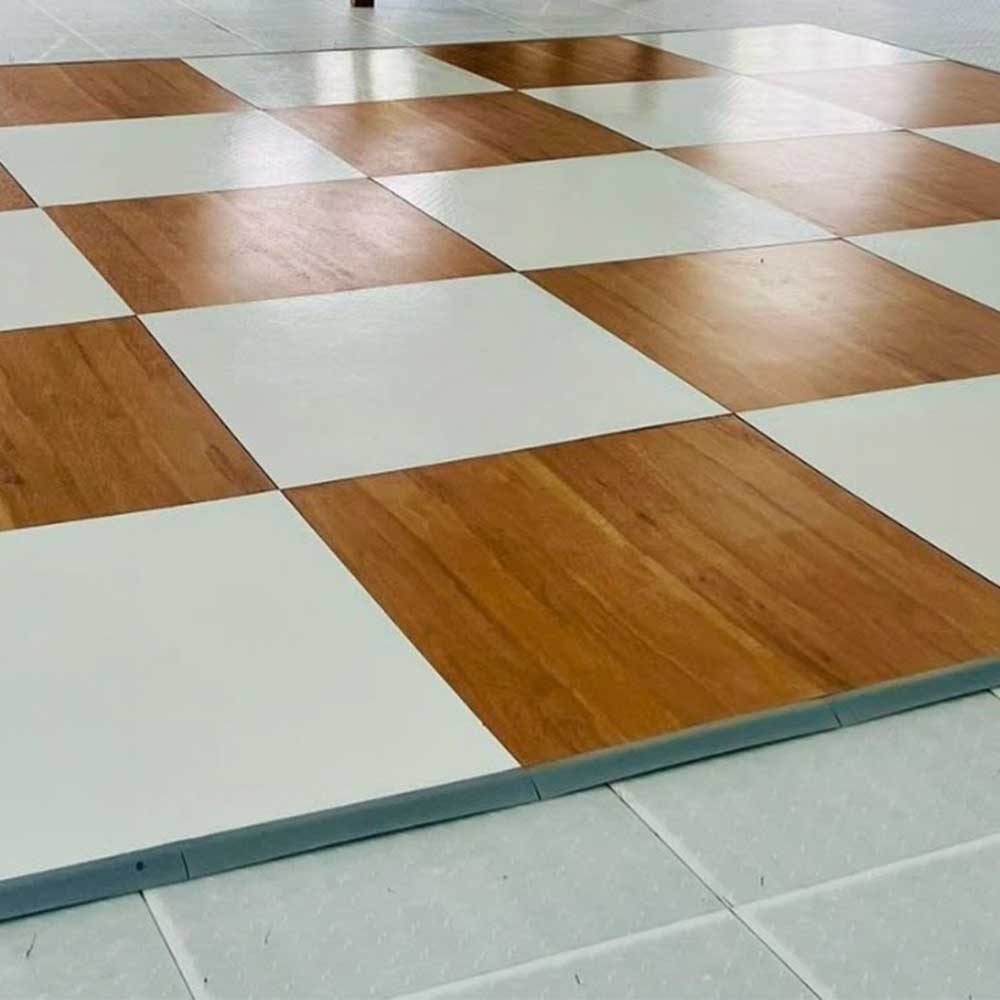New England Wood Plank & White Dance Floor