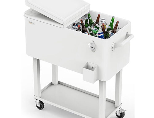 80 Quart Rolling Cooler Cart