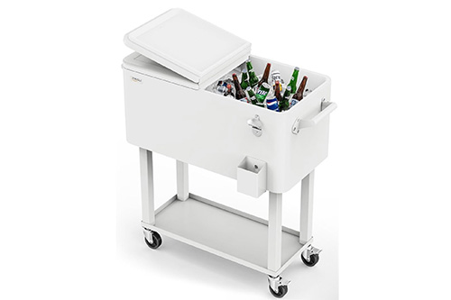 80 Quart Rolling Cooler Cart