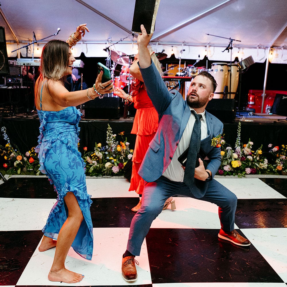 Black & White Checkered Dance Floor